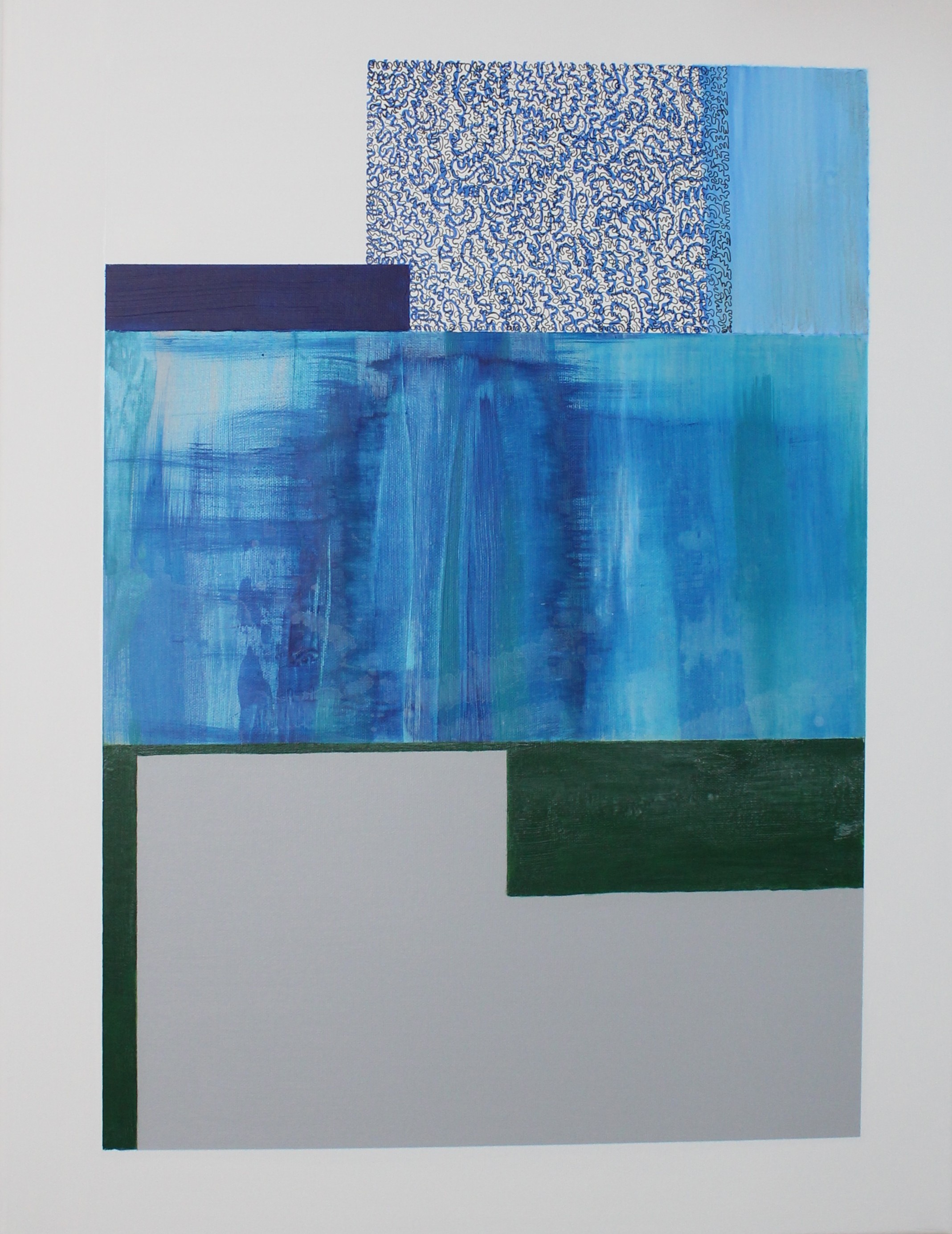 Abstract painting Between Light and Shadow